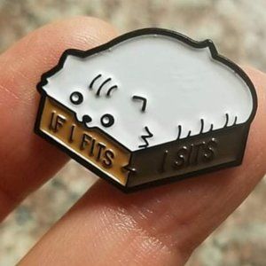 *2 for $13* If I Fits I Sits Kitty Cat Enamel Pin